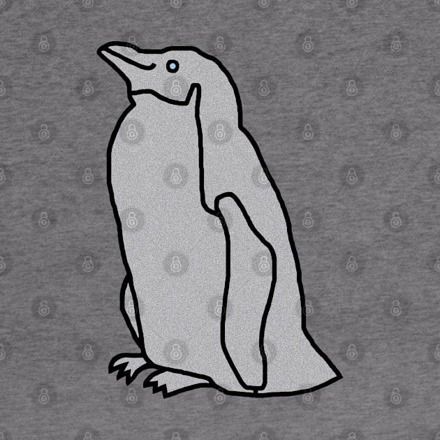 Silver Metallic Penguin by ellenhenryart